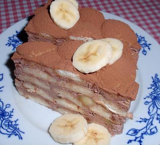 Banánovo-smetanový dort : nepečený