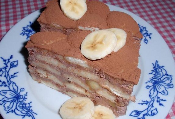 Banánovo-smetanový dort : nepečený