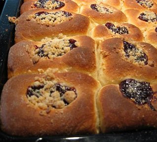 Tvarohové kynuté buchty