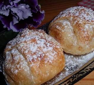 Tvarohové šátečky (závin) s rebarborou