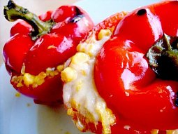 Papriky s náplní z červené čočky