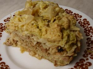 Kapusta s masem a rýží - zapečená