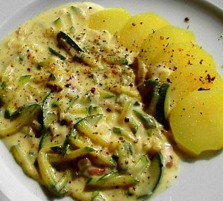 Cuketovo - smetanová omáčka na fusilli