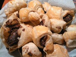 Čokoládové croissanty z listového těsta