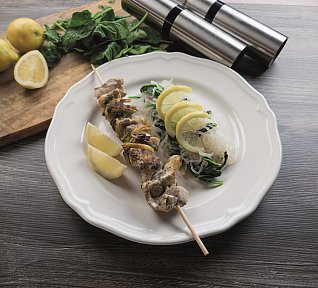 Rybí špíz s nudlemi shirataki