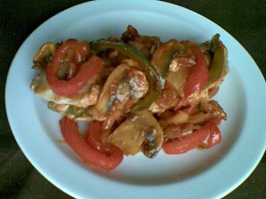 Paprikové kapsy s žampiony