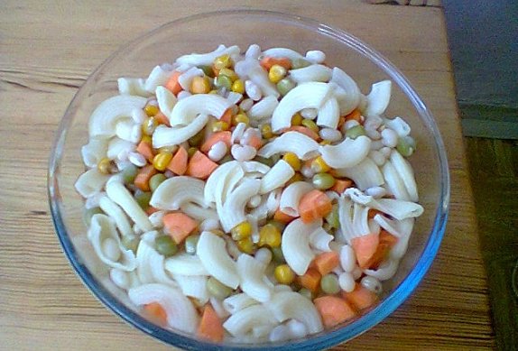 Těstovinová polévka Hoover stew, základní recept