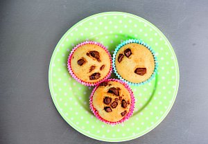 Vanilkové muffiny s čokoládou