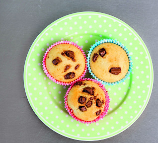 Vanilkové muffiny s čokoládou