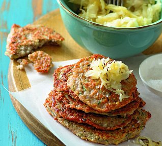 Pohankové placky s kysaným zelím