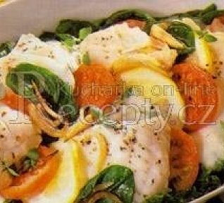 Zapečené filé na špenátě