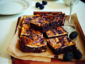 Brownies s ostružinovým pyré