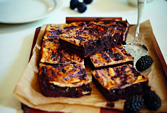 Brownies s ostružinovým pyré