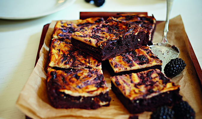 Brownies s ostružinovým pyré