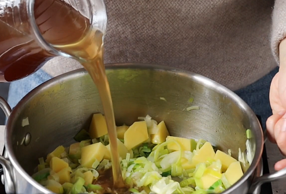 Pórkový krém s gorgonzolou