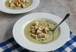 Pórkový krém s gorgonzolou