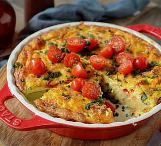 Bramborový koláč se zeleninou