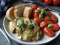 Smažená mozzarella v cuketovém obalu