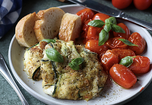 Smažená mozzarella v cuketovém obalu